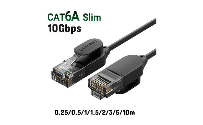 UGREEN Cat6A Pure Copper Ethernet Cable 0.5M – Black -70331